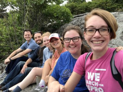 Divinity students hike in Boone